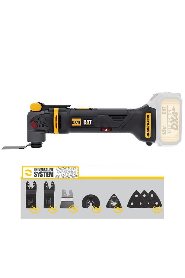 Dx41b 18volt Kömürsüz Profesyonel Çok Amaçlı Devir Ayarlı Raspalama 14 Adet Aksesuar (akü Dahil - 2