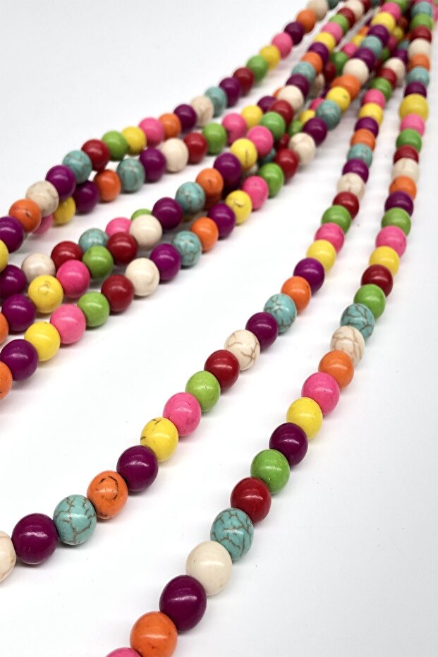 Colored Round Stone Beads – Beads - 3