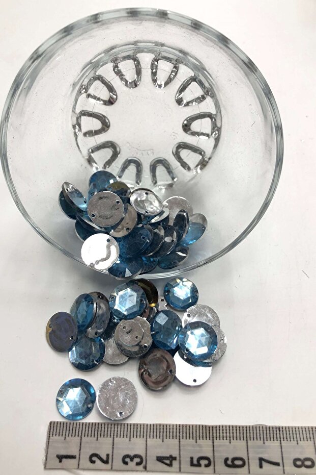 Plastic Planting Stone Blue Round 20 Gr