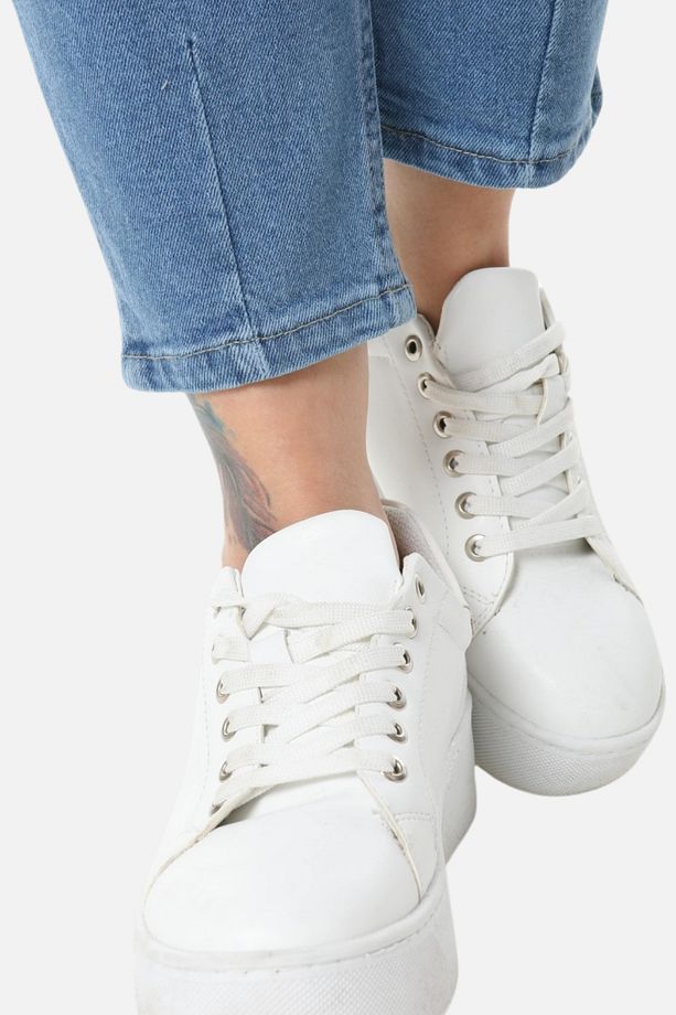 Mom Fit Jean Büyük Beden Yüksek Bel Carrot Kesim Dar Paça Pileli Esnek Kot Pantolon C600-kar-yıkama - 7