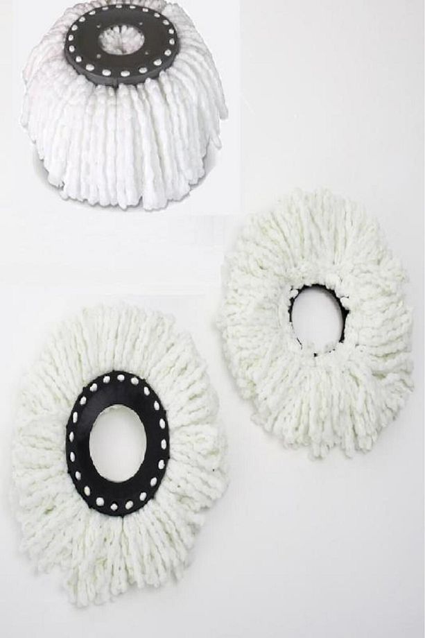 Mikrofiber Yuvarlak Mop Paspas Vileda Ucu 2 Adet - 2