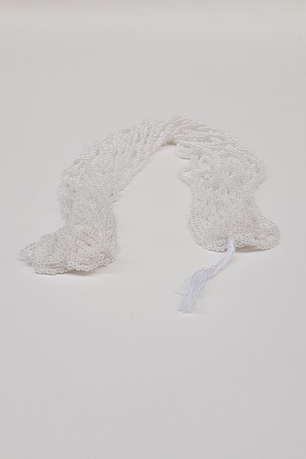 Bright White String Sand Beads