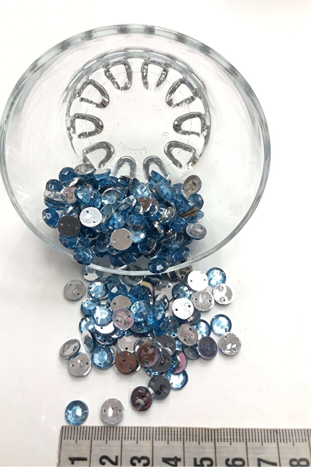 Light Blue Round Plastic Planting Stone 20 gr