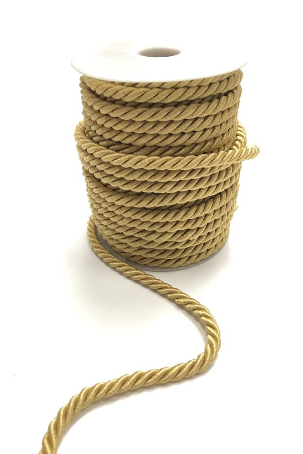 Mustard Yellow Cord Rope 8 mm 1 Meter