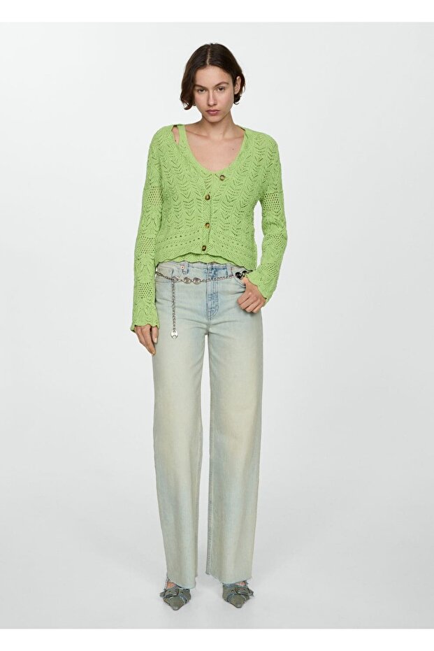 Delik detaylı hırka - 2