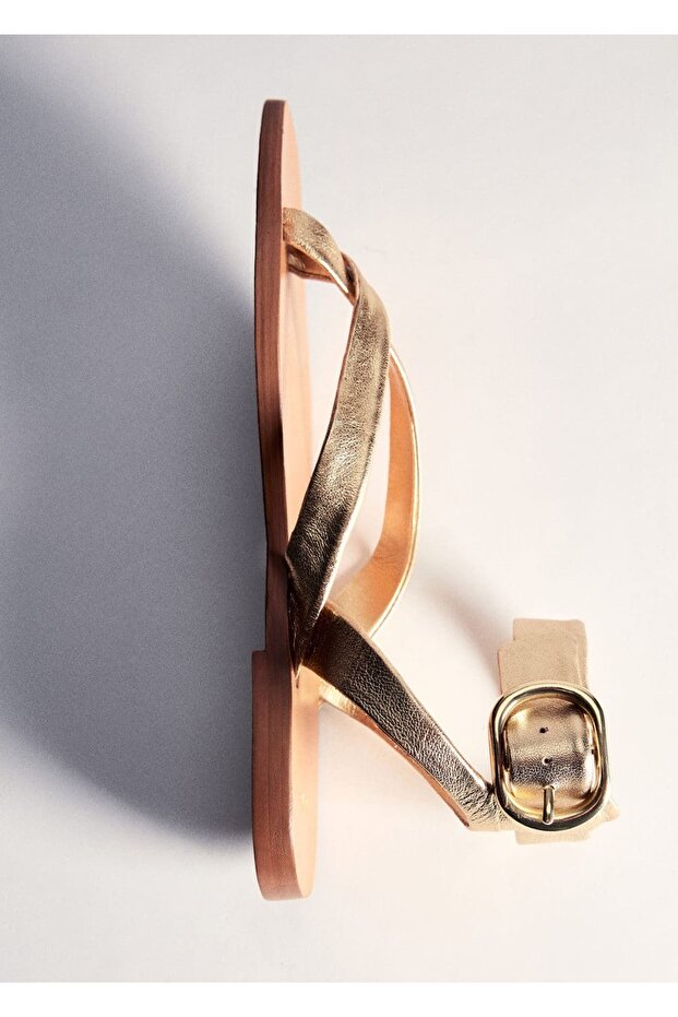 Deri bantlı sandalet - 3