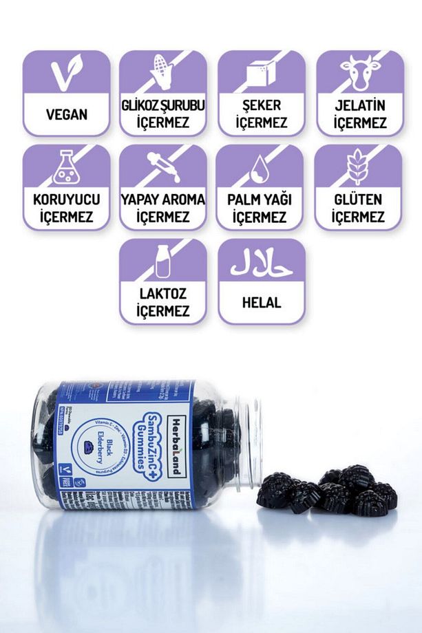 Gummies Kalsiyum Ve Vitamin D3 Gummies Sambuzinc Çiğnenebilir Form - 2