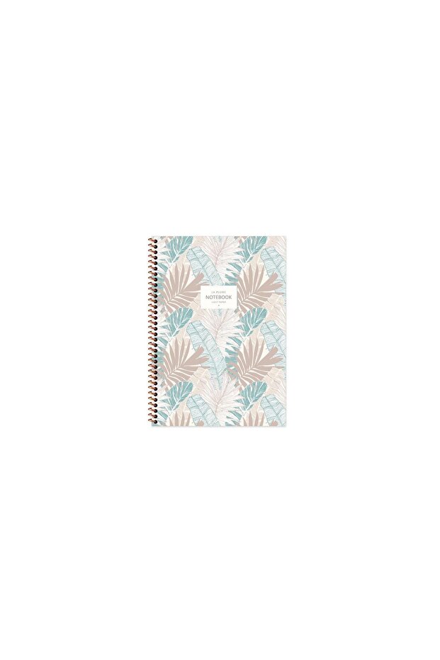 دفتر ملاحظات مخطط مقاس A6 La Plume Leaves باللون الأزرق