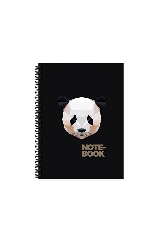 Ruled Spiral Hard Cover Jungle Notebook Panda