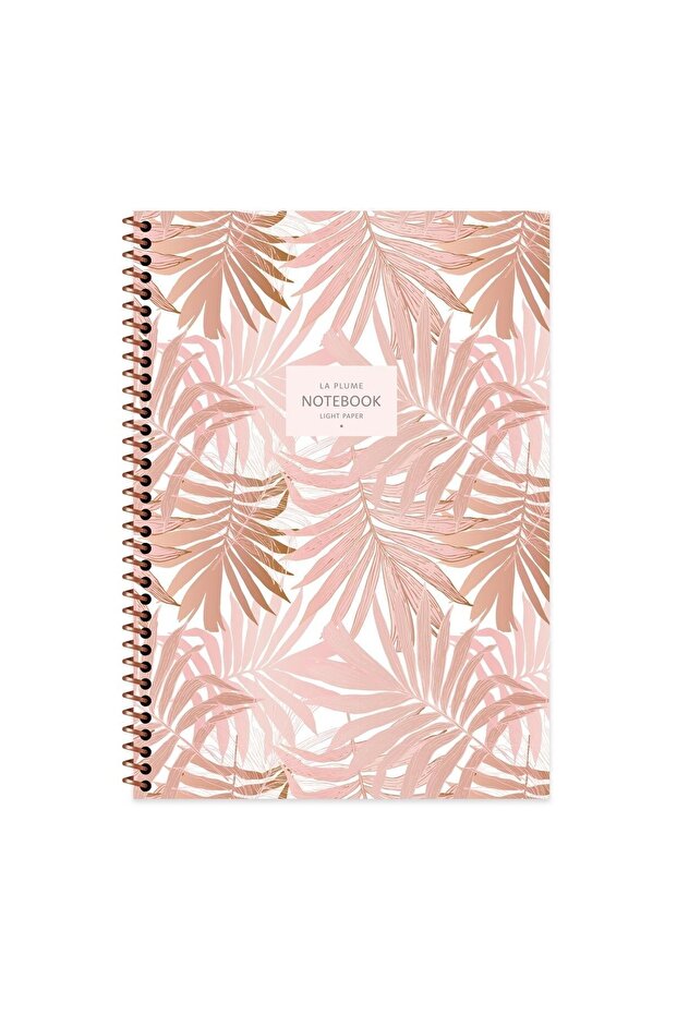 دفتر ملاحظات مخطط مقاس A4 La Plume Leaves - بني