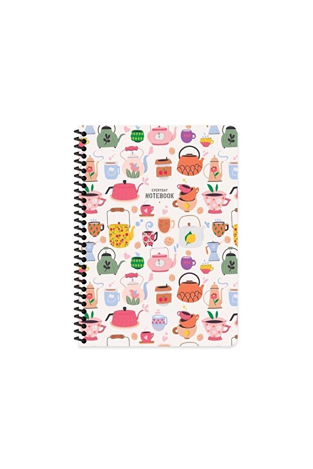 16.5x22.5 Checked Notebook Coffee - White