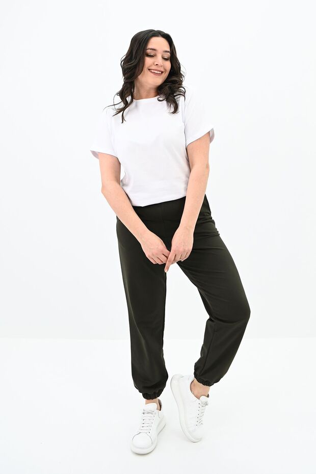 Women's Large Size High Waist Tracksuit Set 8095-24