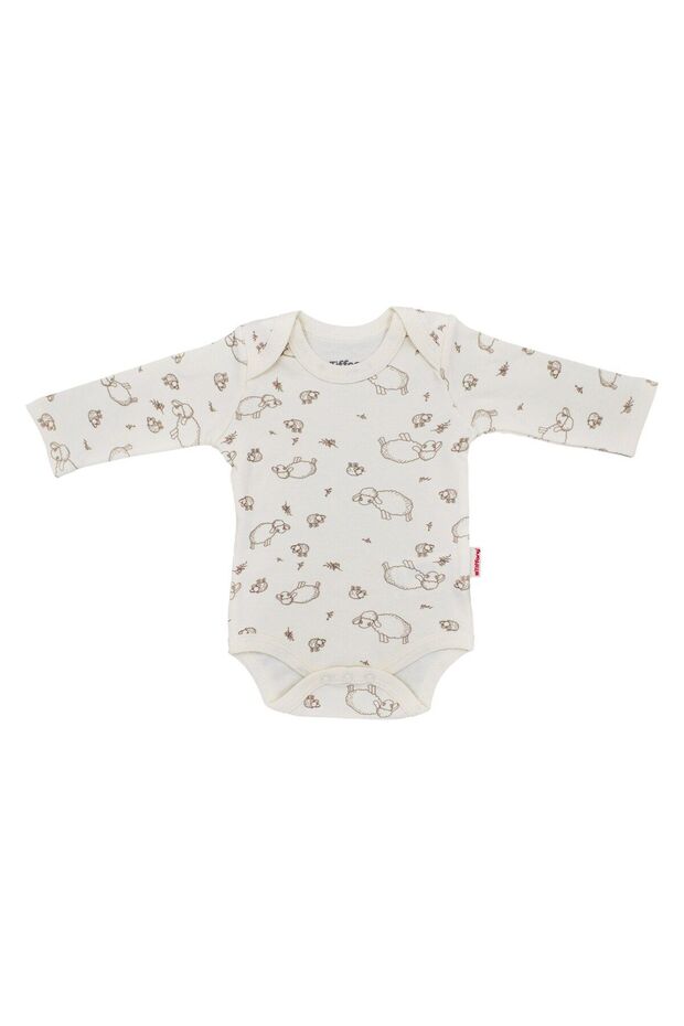 Baby Lamb Organic Theme Long Sleeve Baby Bodysuit 20011
