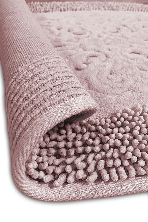 Piante Oval Cotton Pembe 2'li Set Pamuklu Banyo Paspas Seti Tpmk - 2