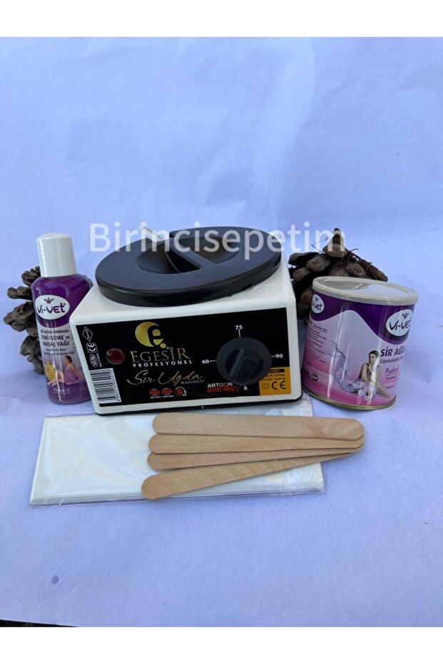 Makinalı Ağda Seti (MAKİNE 240 ML PUDRALI AĞDA TEMİZLEME YAĞI SPATULA)hediyeli Ürün - 4