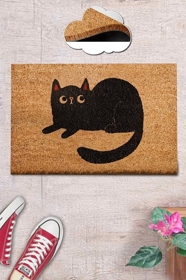 Coco Nero Gatto Koko Mat Bristle Door Mat