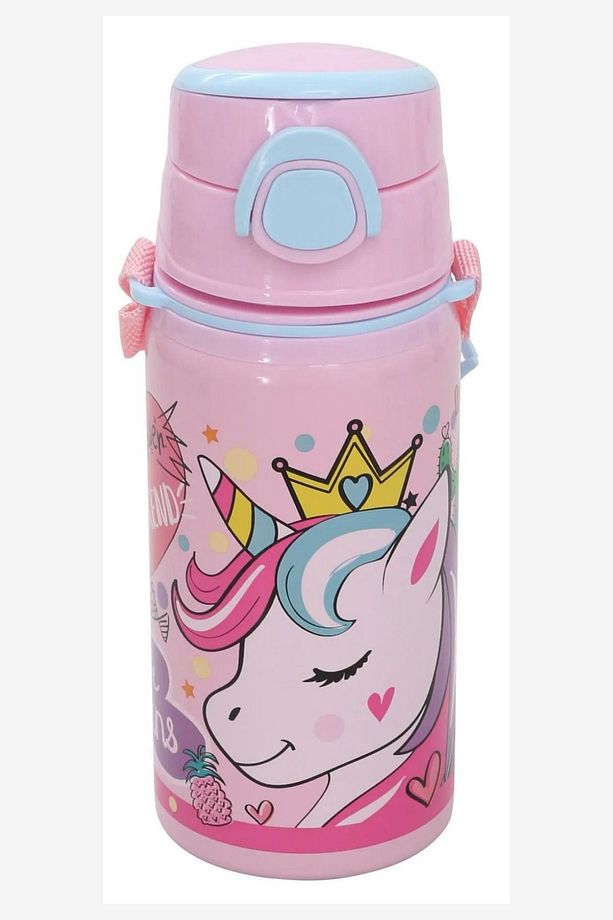 Unicorn Çelik Suluk ve Matara 500 Ml Pipetli Askı İpli Matara 42676 - 2