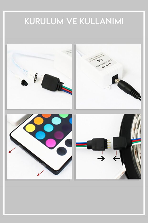 Kumandalı Rgb Şerit Led 5 Metre - 7