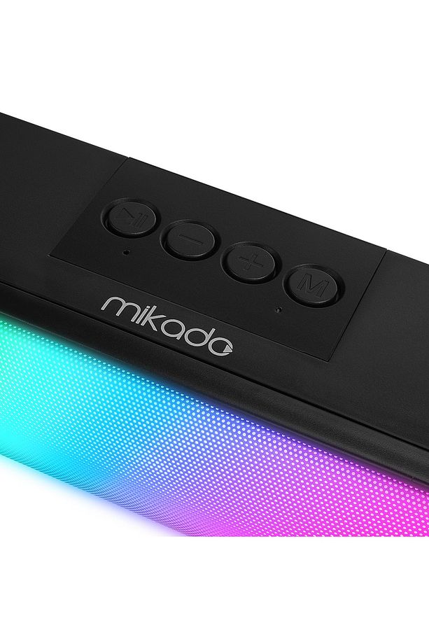 Md-sbt25 Siyah Rgb Oyuncu Speaker Soundbar Sese Duyar 10wmicrosd Taşınır Bluetooth Hoparlör Speaker - 6