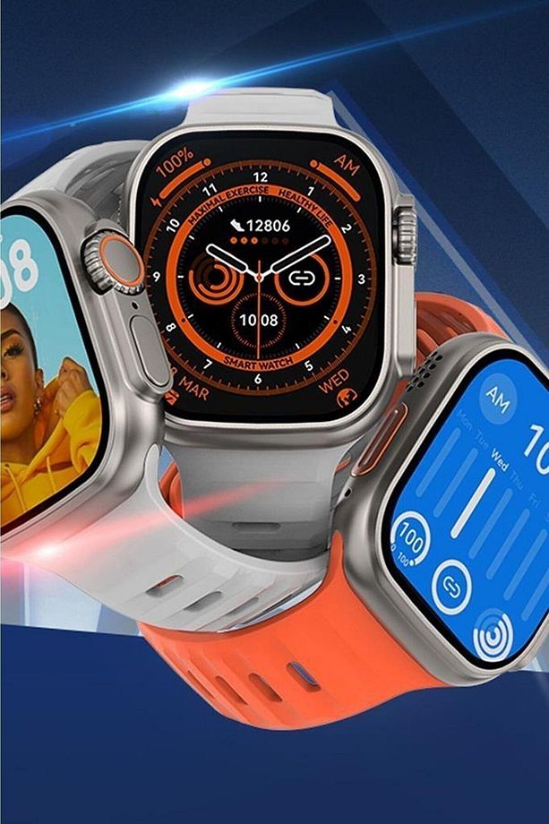 Ultra 2 2025 Yeni Nesil Ios Ve Android Uyumlu Suya Dayanıklı Ateş Ölçer Akıllı Saat - 6
