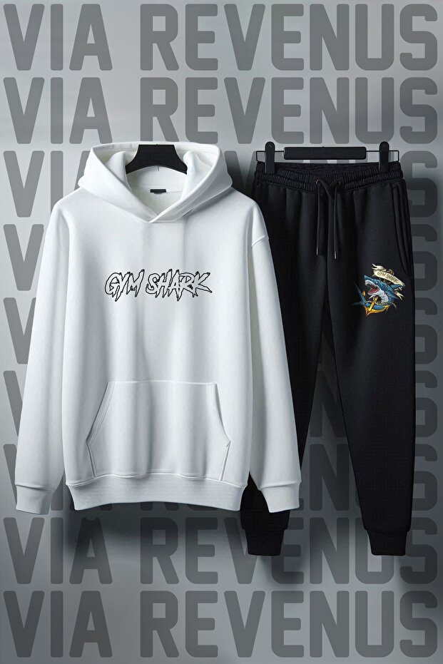 Printed Unisex Wide Fit Soft Fabric Hooded Tracksuit Set