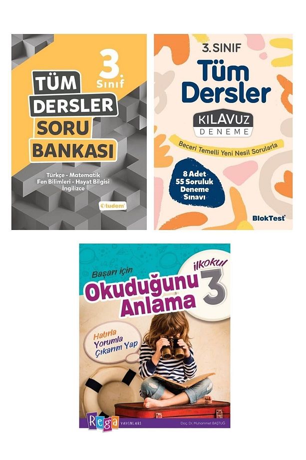 3. Sınıf Tüm Dersler Soru Bankası + Deneme Sınavı + Okuduğunu Anlama Seti - 1
