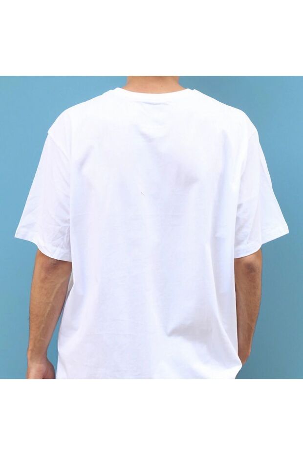 تي شيرت رجالي أساسي كبير الحجم برقبة دائرية - 2