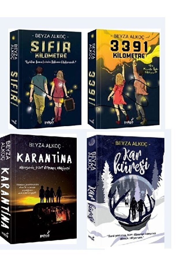 Beyza Alkoç Kar Küresi , Zero Kilometers , 3391 Kilometers , Karantina Birinci Perde 4 Kitap Set Losses