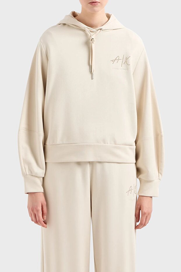 Cotton Regular Fit Hooded Sweat SWEAT 3DYM12 YJFFZ 1787