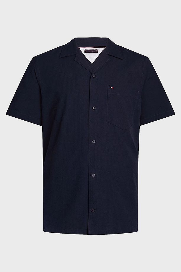 Logolu % 100 Pamuk Kısa Kollu Regular Fit Gömlek Erkek GÖMLEK MW0MW35211 DW5 - 4