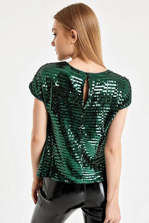 Kadın Yeşil Bluz - 4