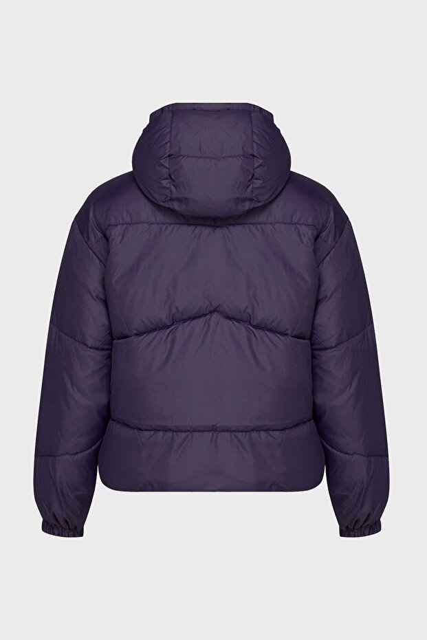 Logolu Çıkarılabilir Kapüşonlu Regular Fit Şişme Mont - 3