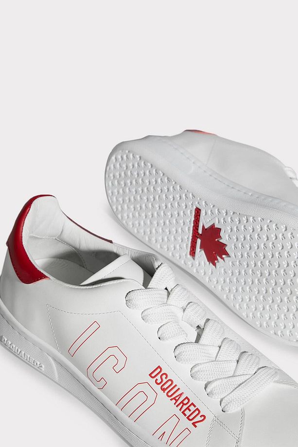 Logolu Hakiki Deri Sneaker Ayakkabı Erkek AYAKKABI SNM017501 502228 M244 - 4