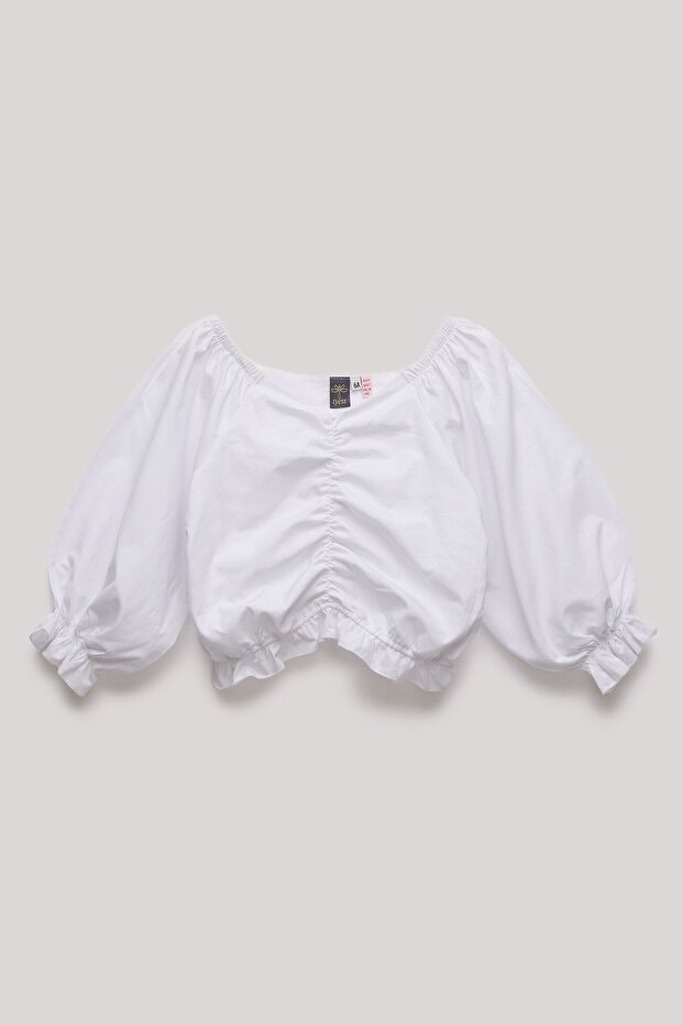 Bg Store Girl's White Blouse 23Pfwtj4601