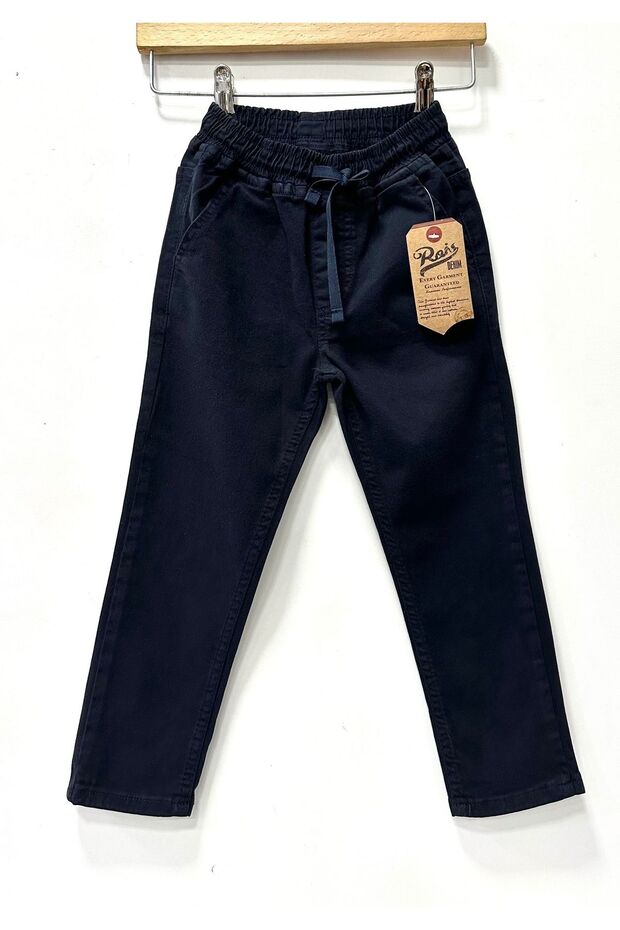 Children's Navy Blue Elastic Waist Pants