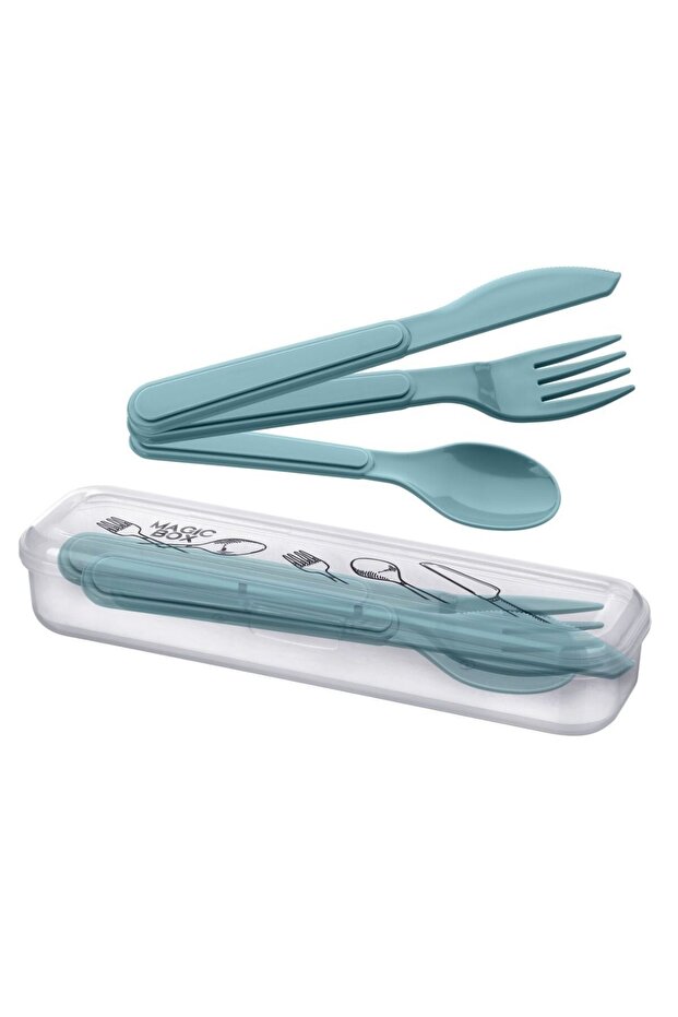 Hygienic Plastic Picnic Type - Fork Spoon Knife Set, Self Boxed - 1