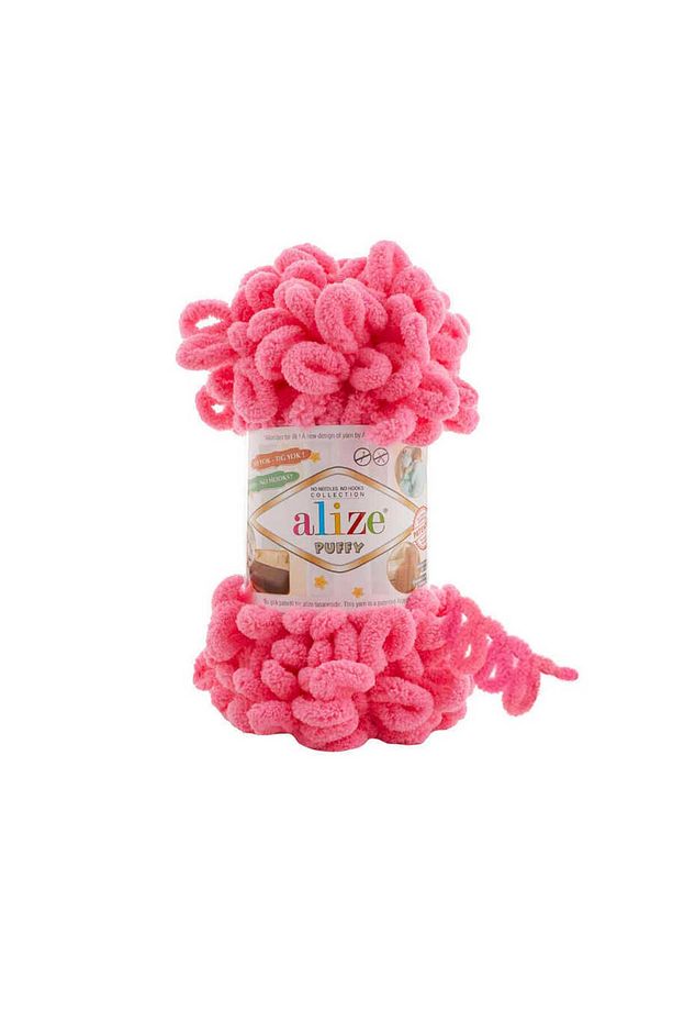 Puffy 377 Pembe El örgü ipi 100 Gr. 9 Mt. - 1