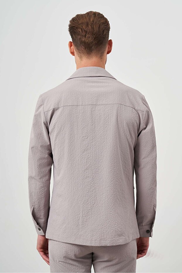 سترة قميص ربيعية بأزرار للرجال - 5