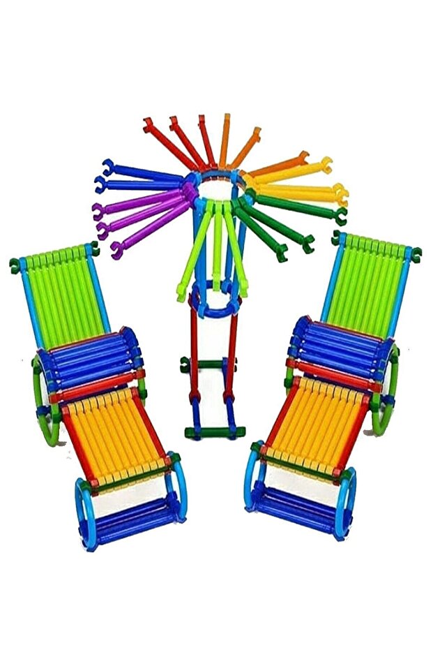 Geometric Sticks Jigsaw Puzzle Bultak 120 Pieces Blocks Intelligence Color Perception Development Educational Toy - 5