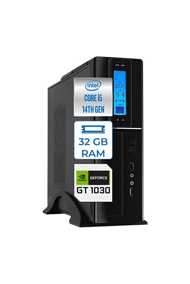 FLEX PRO 450X i5 14400 32GB DDR5 1TB SSD GT1030 FREEDOS SFF SLİM  ZET450X9564013 - 1