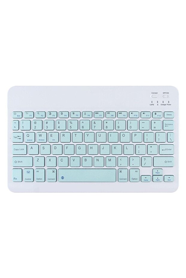 Huawei Matepad M5 Uyumlu Kablosuz Bluetooth Klavye Mouse Set Mavi - 2