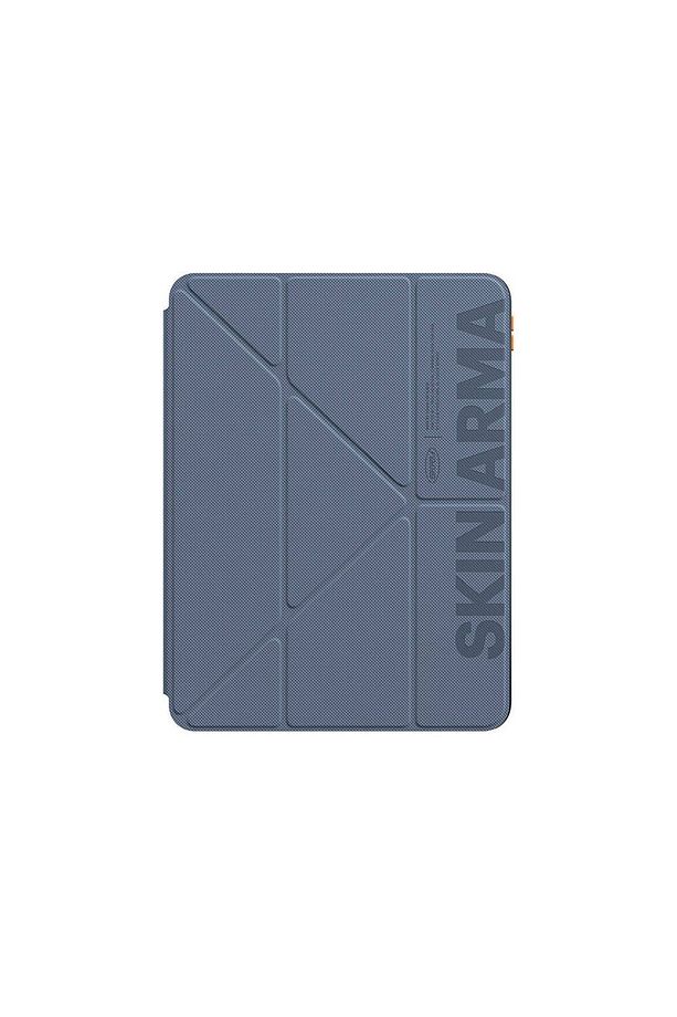 iPad Air 11 2024 Uyumlu Kılıf SkinArma Baskı Tasarımlı 360 Tam Koruma Standlı Gamma Kılıf Açık Mavi - 1