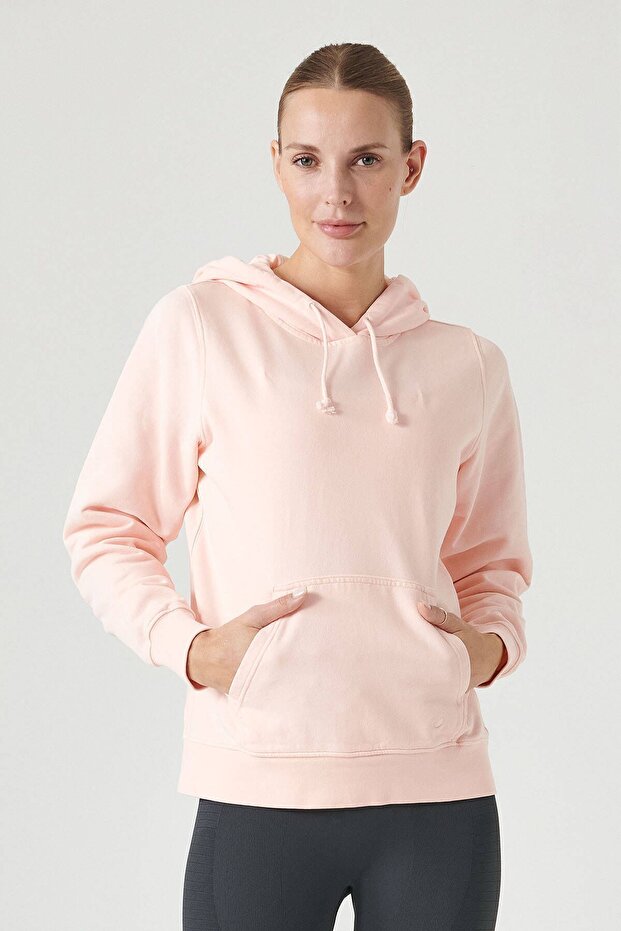 Lydney Kadın Kapüşonlu Sweatshirt Pembe - 1