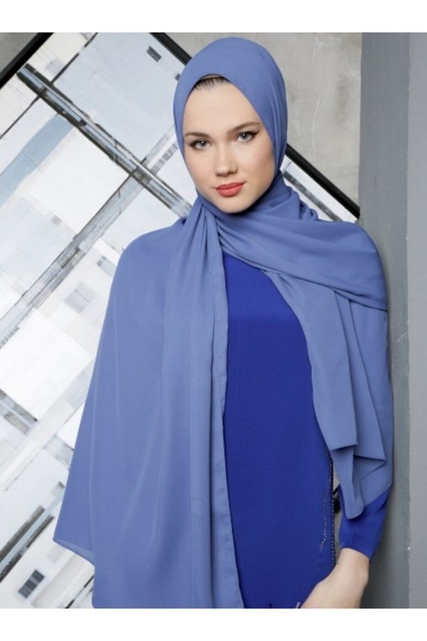 Krep Şal Koyu Indigo - 4