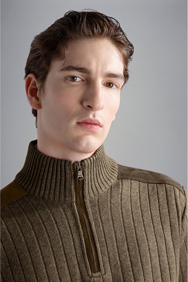 MEN'S ZIPPED PULLOVER C.W. WOOL - 3