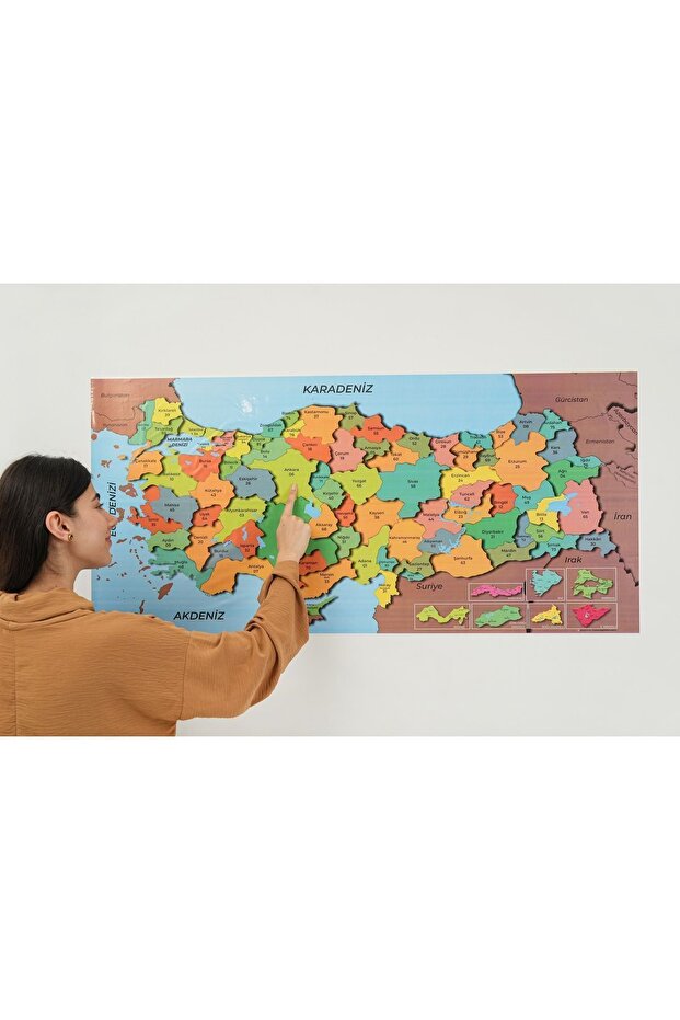 مجموعة خريطة العالم التركية الملونة الثابتة - 2