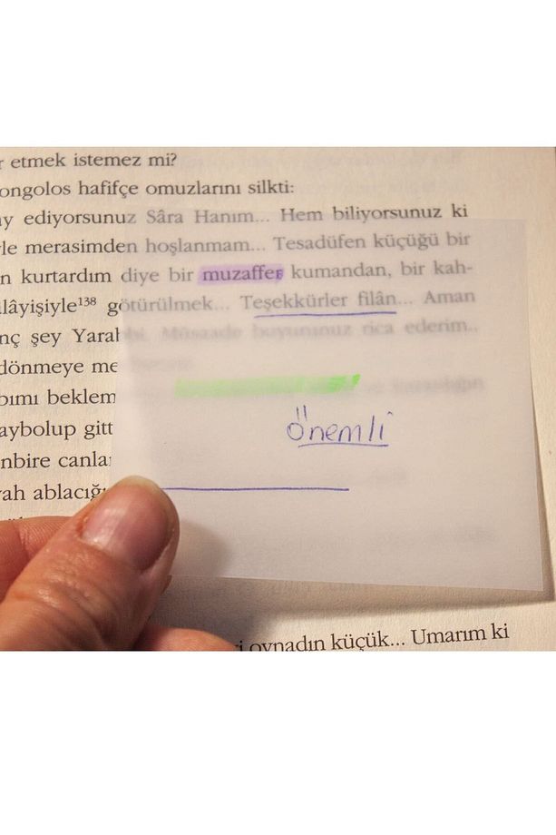 Şeffaf Yapışkanlı Not Kağıdı / Transparan Sticky Notes - 50 Yapraklı - 3