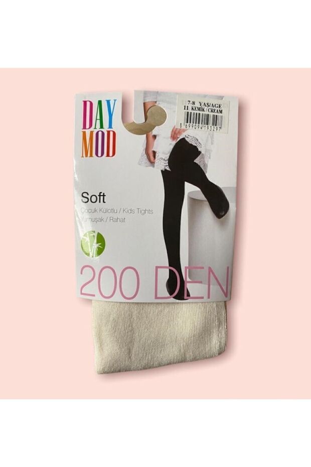 Daymod Girls Cream Soft 200 Denier Thick Winter Bamboo Pantyhose