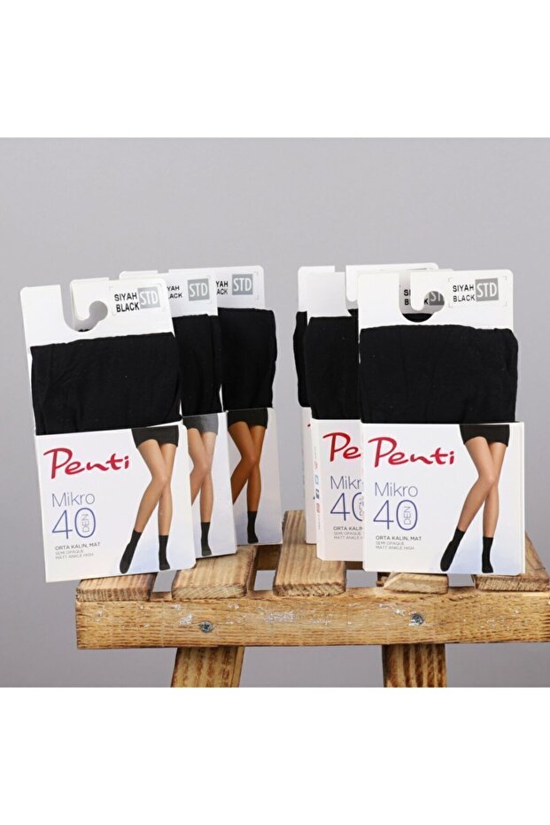 Micro 40den Socket Socks Black 6pcs - 1