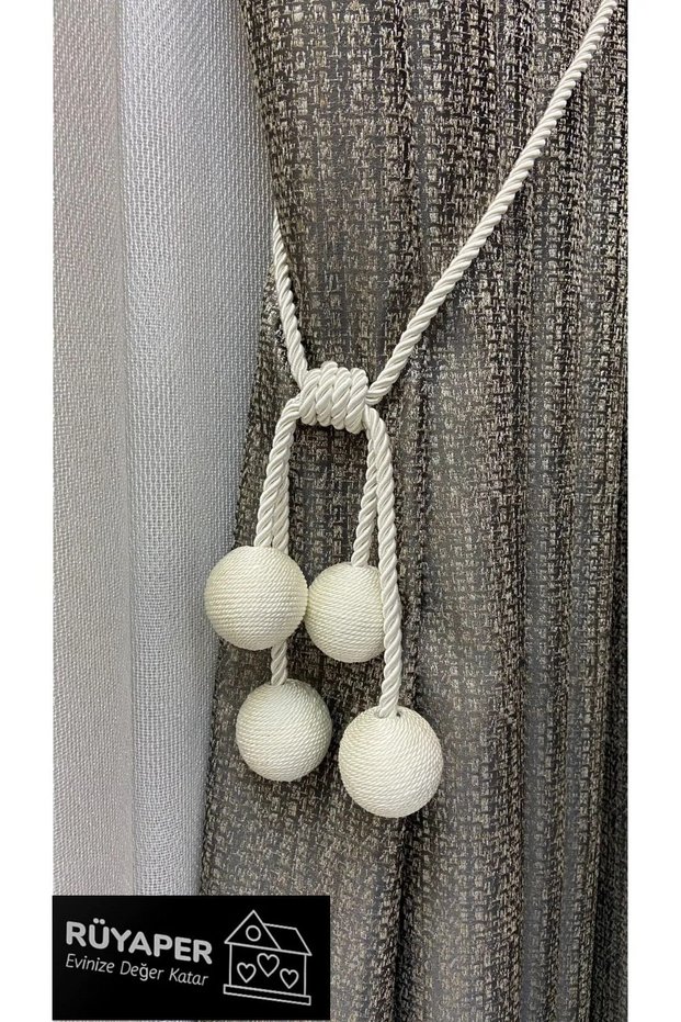 4 Ball Ceiling Background Curtain Binding Apparatus - Cream 1 Piece